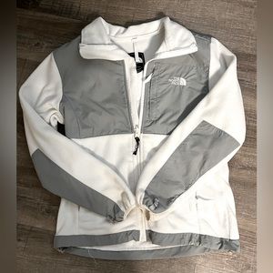 White & Grey Denali North Face Jacket - Womens